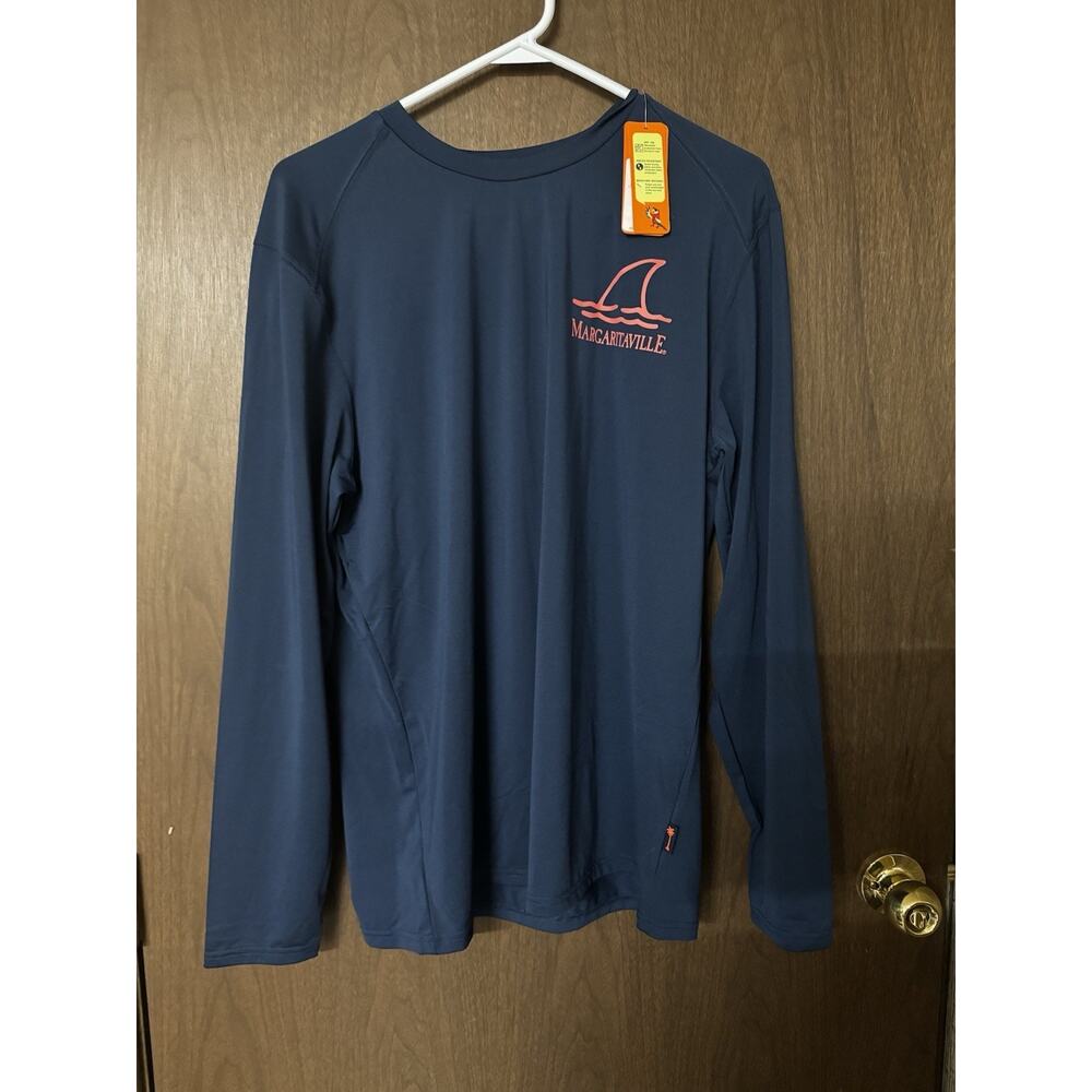 Men’s Long Sleeved Margaritaville Shirt Insignia Blue Size L